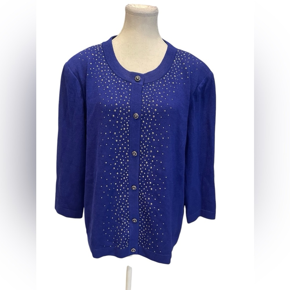 ST JOHN Vintage Woman’s Knit Top Blouse Sz:XL